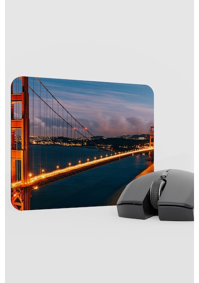 Golden Gate Köprüsü Kaliforniya Abd 2 V3 22x18 Gaming Kauçuk Kaymaz Taban Mouse Pad Fare Altlığı