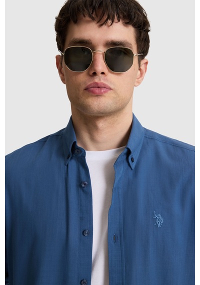 U.S. Polo Assn. U.s. Polo Assn. Erkek Açık Lacivert Gömlek Basic 50324660-vr059