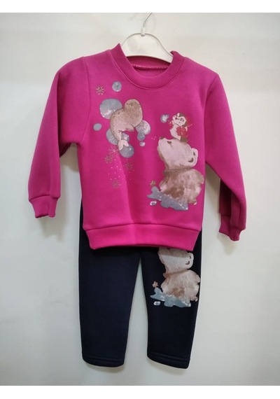 Cebeciticaret Kız Bebek Pembe Alt Üst Takım %100 Pamuklu (479834510)