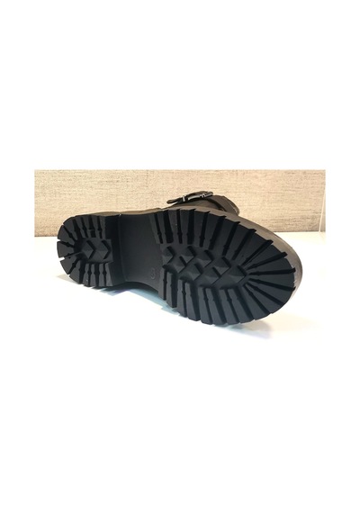 Voog 22570 Kadın Deri Postal Kauçuk Bot Siyah