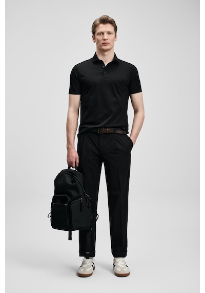 Lufian Jaxon Erkek Polo Yaka T-shirt 111040241 Siyah