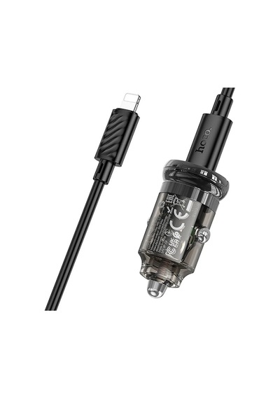 Hoco Z53 Sight Single Pd30w Type-c Girişli Araç Çakmaklık Hızlı Şarj Aleti + Type-c To İphone Lightn- 5775