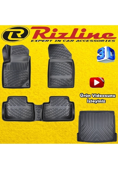 Citroen C5 3D Paspas+Bagaj Havuzu 2001-2007 Arası Set Rizline N11.16199