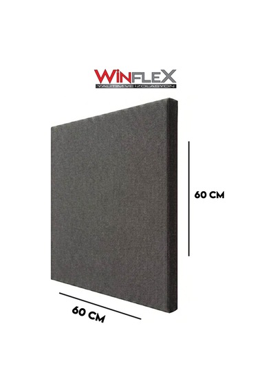 Akustik Kumaş Kaplı Panel-60x60cm Antrasit Gri