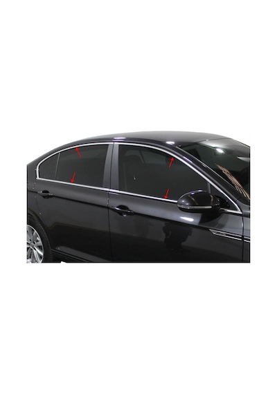 Volkswagen Passat B8.5 Krom Cam Çıtası Çerçevesi 8 Parça 2019-