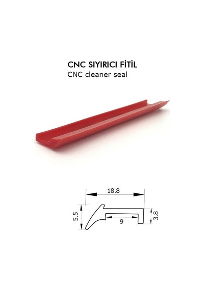 Contacall Cnc Kızak Fitili Puntalı Tip Cnc Contası 5 Metre Kırmızı