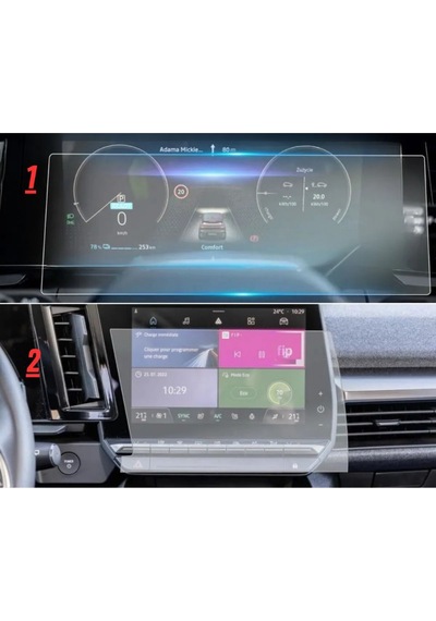 Renault Megane E-tech 2022 2023 Multimedya Ve Gösterge Panel Uyumlu Nano Ekran Koruyucu