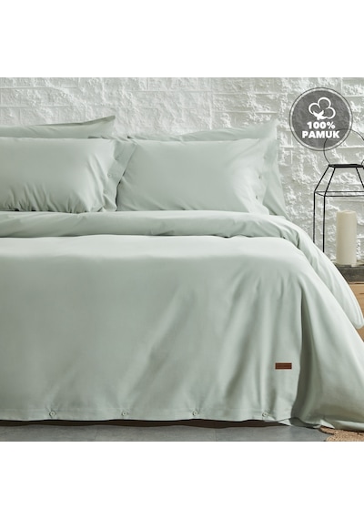 Yataş Bedding Plain Battal Boy Ranforce Nevresim Takımı - Adaçayı