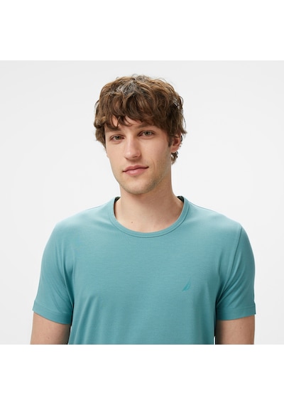 Nautica Erkek Yeşil Regular Fit T-shirt 026 V55009t Yeşil