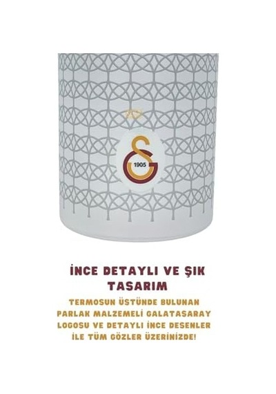 650ml Lisanslı Çift Katlı Paslanmaz Çelik Termos 8 Saat Sıcak Soğuk Kutulu Beyaz Açık Beyaz