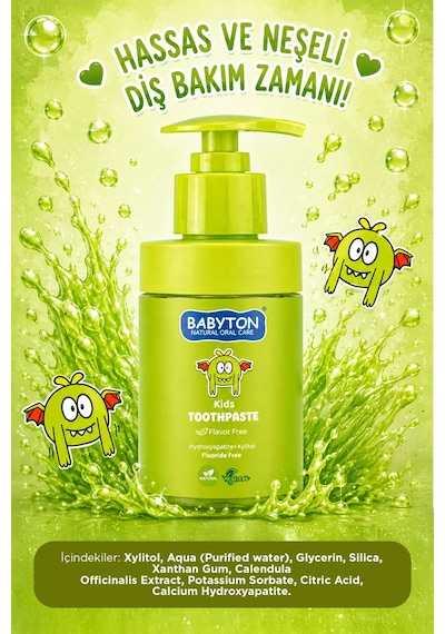 Doğal Aromasız Hydroxyapatite+xylitol Florürsüz Diş Macunu Pompalı 200 Ml Temel Bakım