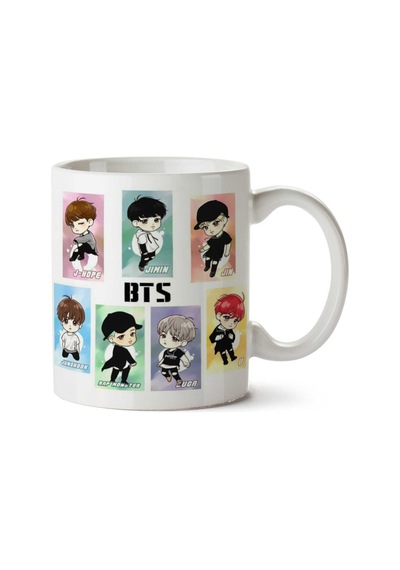 Bts Ships Çizgi Anime.png İki Tarafı Baskılı Kupa Bardak Çok Renkli