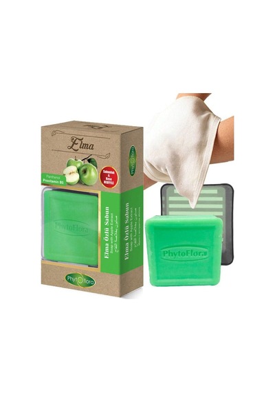 Phytoflora Elma Özlü Sabun + Sabunluk + Kese
