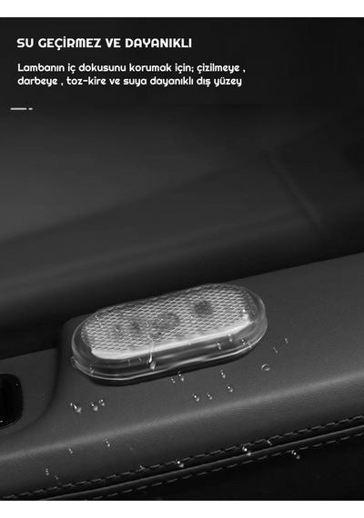 7 Renk Değişebilen Dokunmatik Sensörlü Mini 6 Led Lamba Usb Şarj Edilebilir Mıknatıslı Aydınlat Çok Renkli