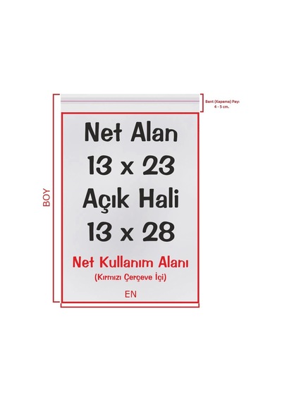 Şeffaf Bantlı Yapışkanlı Jelatin Poşet 25'li 13 x 23 + 5 CM