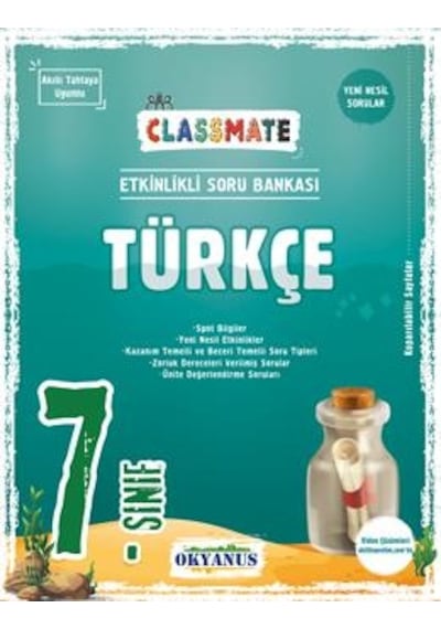 Okyanus Classmate 7. Sınıf Türkçe Soru Bankası