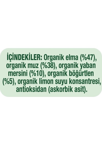 Gerber Organik Muz Yabanmersini Böğürtlen Ve Elma Püresi 90 G