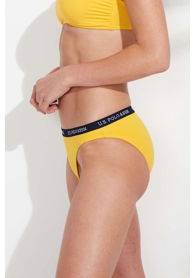 U.S. Polo Assn. Kadın Sarı Kalın Kenarlı Lastikli Bikini Alt 21511