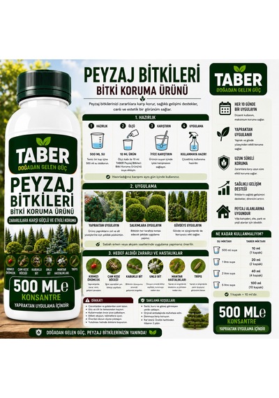 Taber Peyzaj Bitkileri Bitki Bakım Ürünü 500 Ml Konsantre Peyzaj Bitkileri İçin Yapraktan Uygulama Diğer