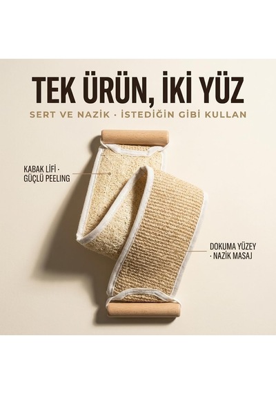 Kabak Sırt Doğal Lifler Peeling Temizleyici Arındırıcı. 1 Adet.