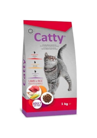 Catty Kuzu Etli Pirinçli Yetişkin Kedi Maması 1 KG