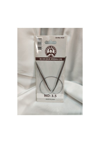 Çelik Misinalı Şiş 40cm. Art No:4525 - No:3.5 1adet