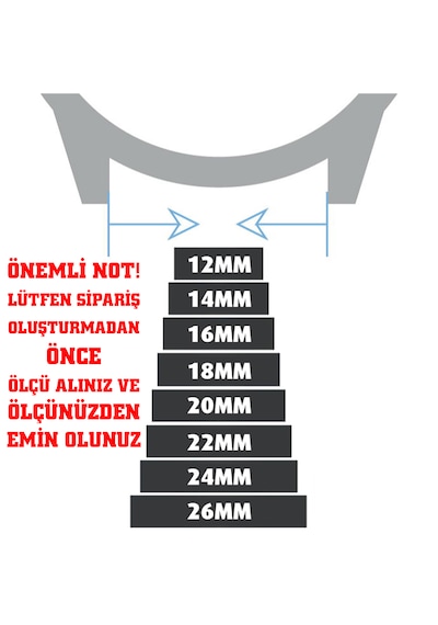 Siyah Kroko Kırmızı Dikişli Hakiki Deri Saat Kordonu Kayış Chr1162