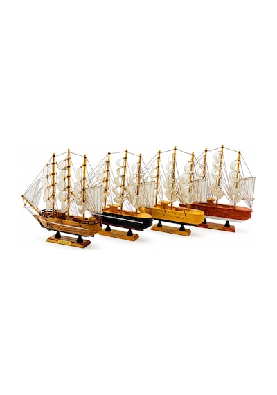 İbico İ12-237 Masaüstü Dekoratif Yelkenli Gemi Süs Eşyası Uzunluk : 30cm Genişlik : 32cm Orta Ahşap Diğer