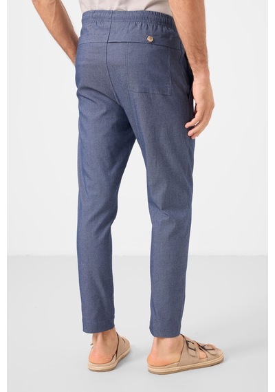 Tommylife Kot Lacivert Standart Fit Dokuma Hafif Esnek Chino Erkek Pantolon - 82179 Kot Lacivert