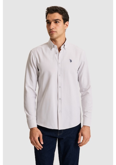 U.s. Polo Assn. Erkek Açık Gri Gömlek Basic 50324708-vr001