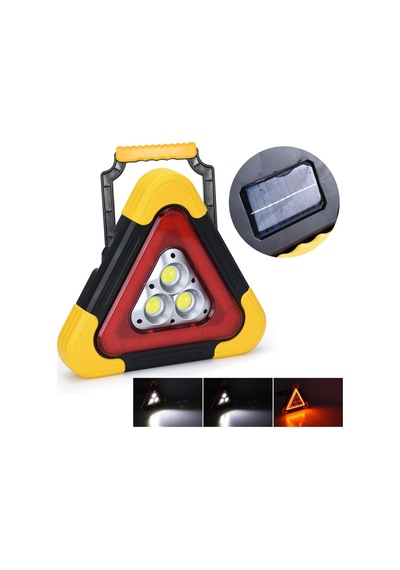 ÜÇGEN ACİL DURUM YOL UYARISI ŞARJLI COB+LED SOLAR GOLD ORION OR-7