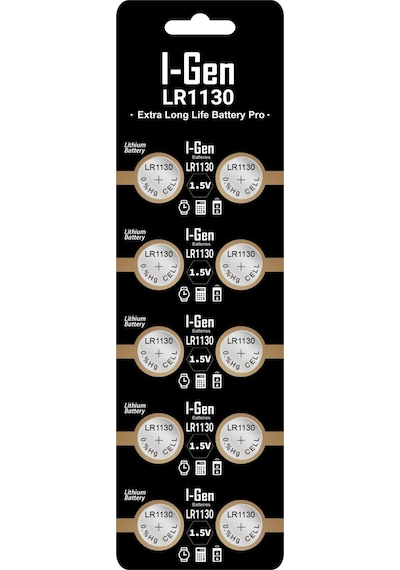 Batteries Lr1130 1.5v Alkalin Düğme Pil Ag10, L1131, 389 10'lu Paket