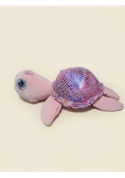 Peluş Kaplumbağa Parlak Kumaş-25 Cm Pembe