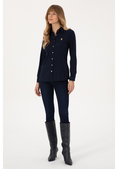 U.s. Polo Assn. Kadın Lacivert Gömlek Basic 50308024-vr033 Lacıvert