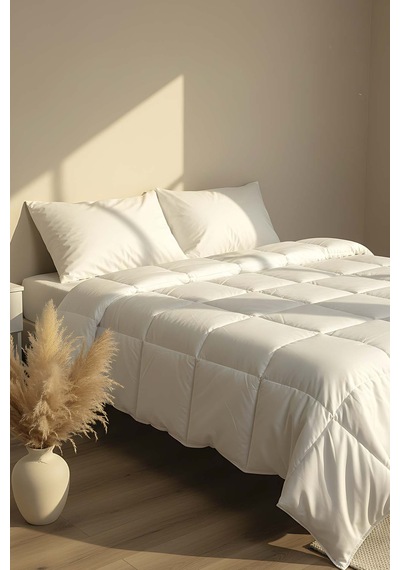 Çift Kişilik Mikro Yorgan 195x215 Cm 300 Gr Silikon Dolgulu Beyaz