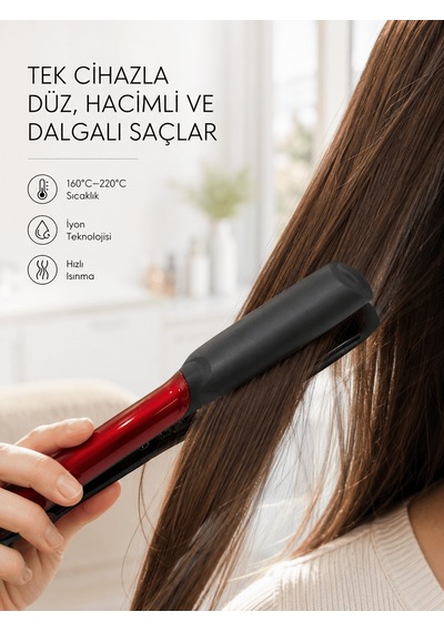 Çok Yönlü Kullanım Sunan Saç Düzleştirici Düzleştirici Ve Hacim Verici