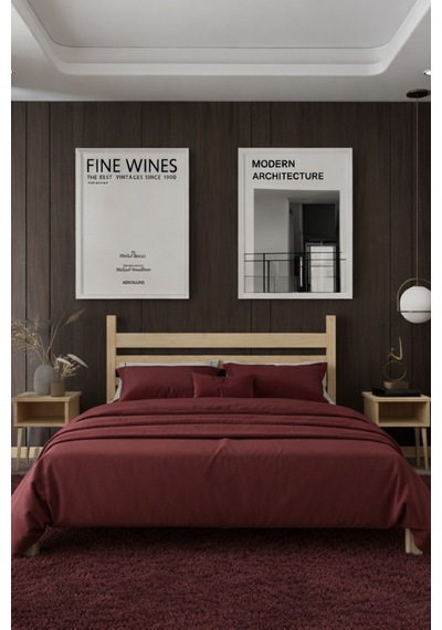 Renazzo Urban Masif Ahşap Karyola Natürel 120x200 Natürel - 120 X 200
