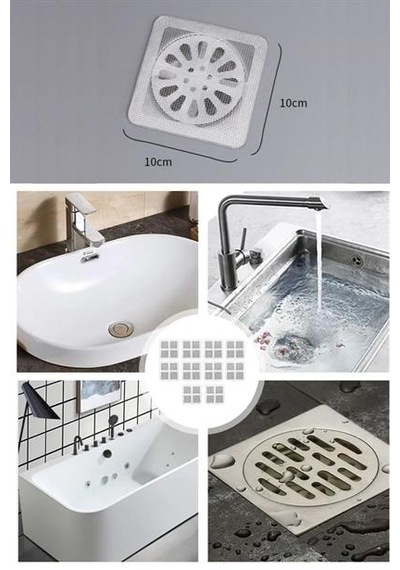 Buffer 10'lu Banyo Ve Mıutfak Lavabo Koku Önleyici Ve Haşere Böcek Önleyici Gider Filtresi