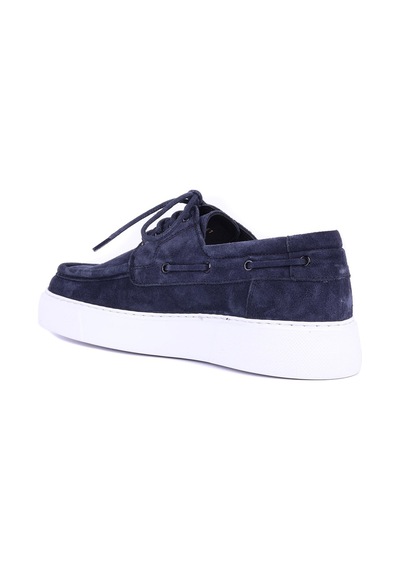 Shoetyle - Hakiki Süet Deri Lacivert Renk Günlük Erkek Ayakkabı - 115-k512-1065 -1614