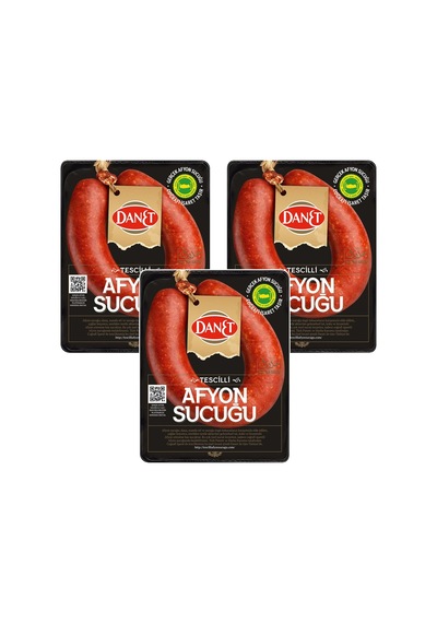 Danet Tescilli Afyon Sucuğu Fermente 300 G X 3 Adet