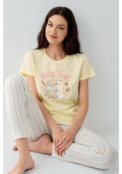 Arnetta Ar3571-s Kadın Pijama Takım sari