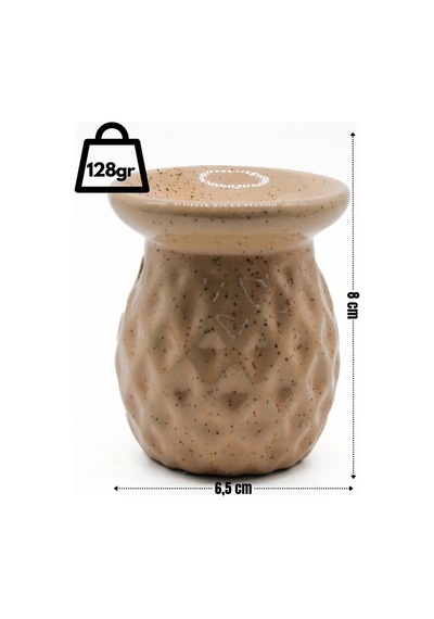 Dekoratif Seramik Buhurdanlık Seti - 10 Ml Hediye Esansiyel Yağ Ve Tealight Mum