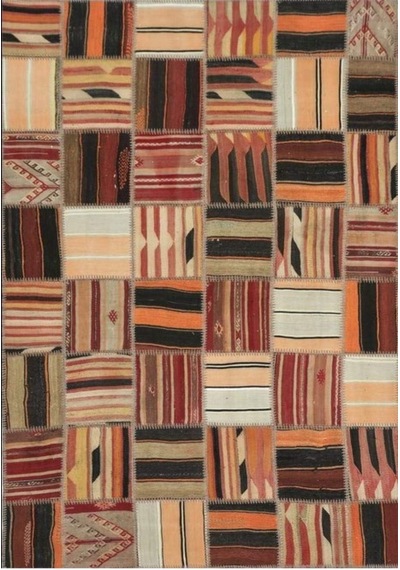 Patchwork El Dokuma Antik Anadolu Kilim Home Land 250 X 350 Çok Renkli