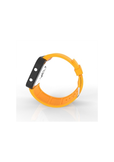 Cool Watch Saat - Siyah Led Kasa - Turuncu Kayış Unisex Pembe