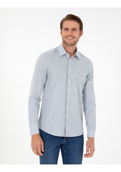 Pierre Cardin Erkek İndigo Gömlek Desenli 50297468-vr028 İndigo