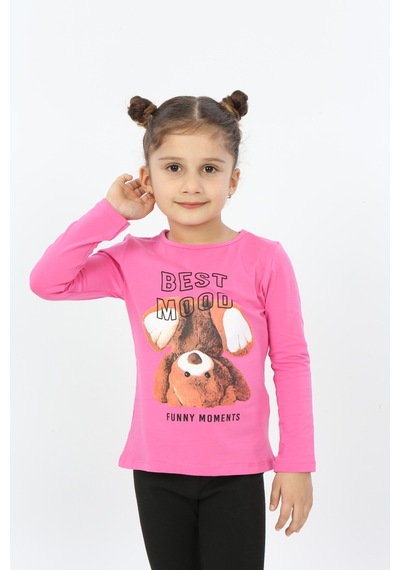 Toontoy Kids Toontoy Kız Çocuk Best Mood Ayıcık Baskılı Tişört Fuşya Toontoy Kids Toontoy Kız Çocuk Best Mood Ayıcık Baskılı Tişört Fuşya