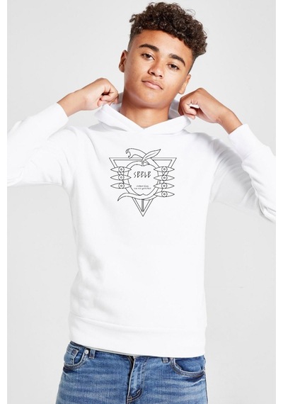 Tshirthane Neon Genesis Evangelion Seele Logo Beyaz Çocuk 3ip Kapşonlu Sweatshirt 001