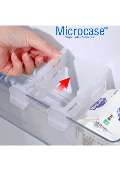 Microcase Sert Plastik Buzdolabı Bölüm Düzenleyici Ayracı Buzdolabı Organizatörü-al5273 2 Adet Beyaz
