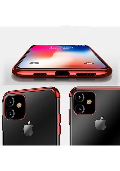 Apple Uyumlu iPhone 11 Pro Max Kamera Korumali Köseleri Renkli Seffaf Kilif 394130657
