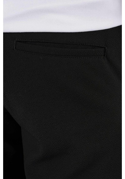 Efor Slim Fit Yan Cepli Dokulu Esnek Casual Siyah Pantolon P 1139 Siyah